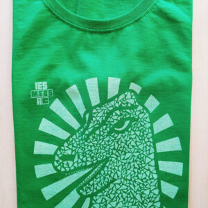 T-shirt Vert Femme Godzi Soleil Blanc