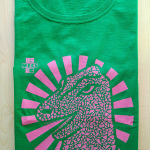 T-shirt Vert Cintré Godzi Soleil Rose