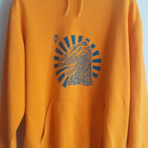 Sweat à Capuche Jaune Godzi Soleil (fripe/pièce unique)